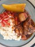 Mutton curry and creamy samp