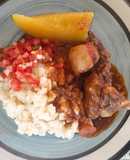 Mutton curry and creamy samp