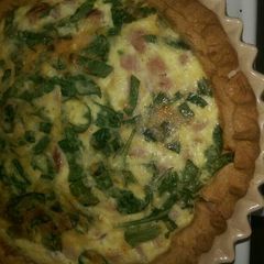 Ham and spinach quiche A picture of Ham and spinach quiche.