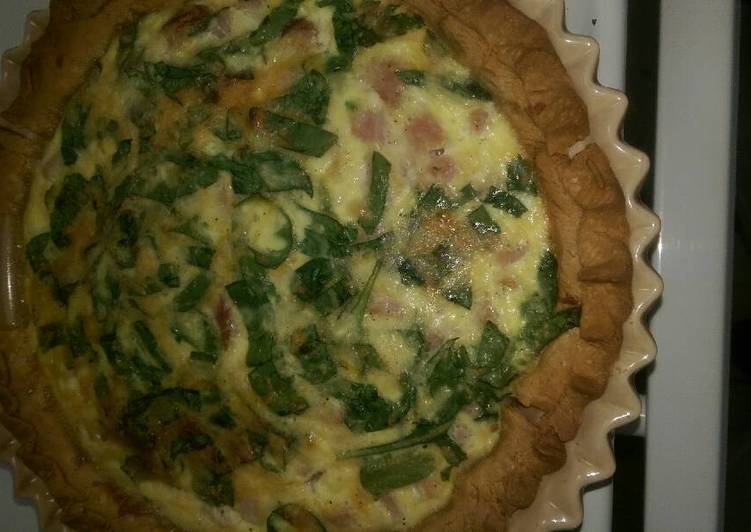 Ham and spinach quiche