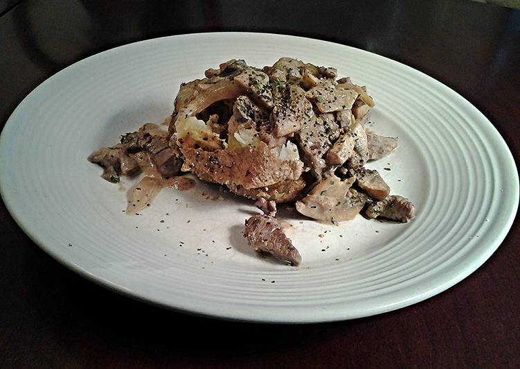 Recipe of Any-night-of-the-week Beef Stroganoff Topped Baked Potatoes