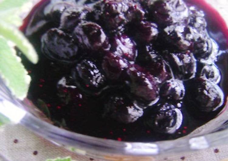 Recipe of Super Quick Mint Flavor Blueberry Sauce