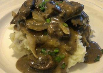 How to Make Perfect Beef Tips with Onion  Mushroom Gravy