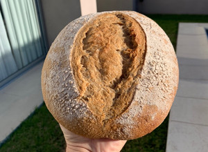 Una foto de Pan integral masa madre