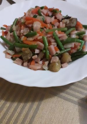 Una foto de Salteado de pavo y verduras