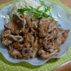 A picture of Pork Shogayaki (Ginger Fried Pork).
