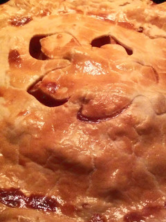 A picture of Mom's apple pie/ diabetic friendly.