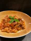 FREGOLA tostata con CALAMARI e MELANZANE baby