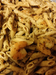 A picture of Shrimp & Pesto Pasta.