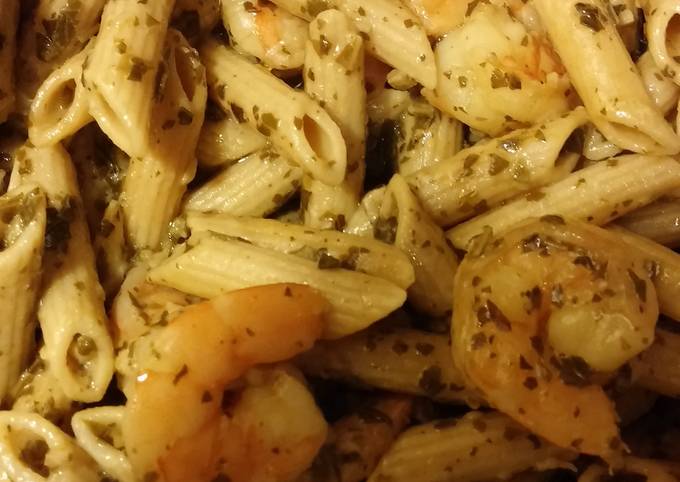 Recipe of Speedy Shrimp &amp; Pesto Pasta