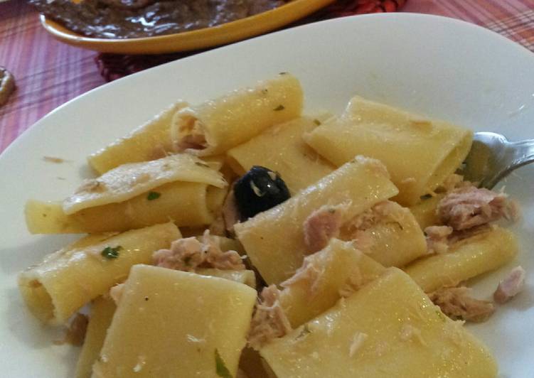 Steps to Prepare Perfect AMIEs  Paccheri with Tuna and Lemon
