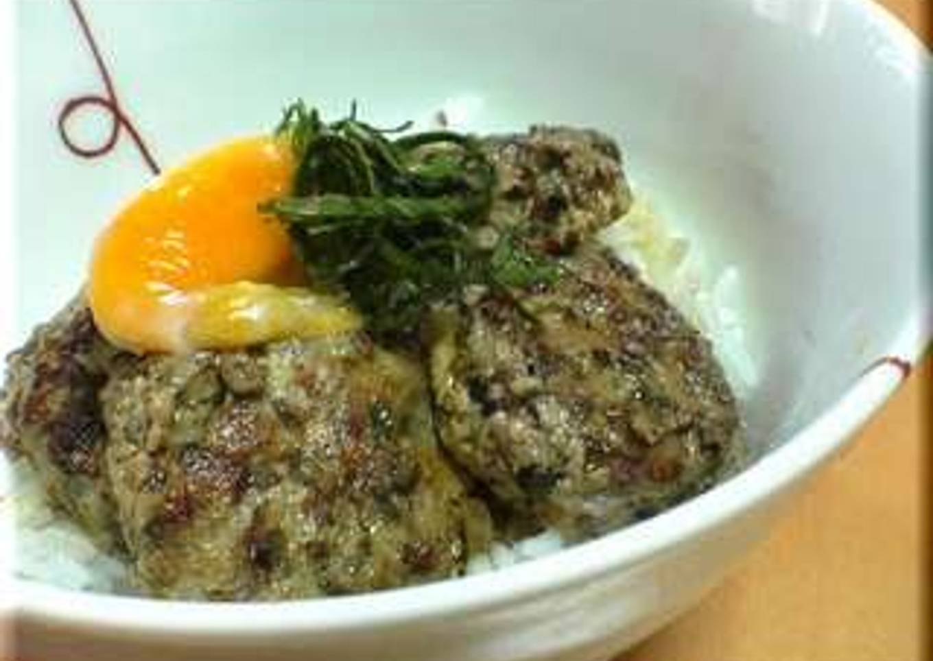 Chicken Meatball Rice Bowl With Soft-Poached Egg