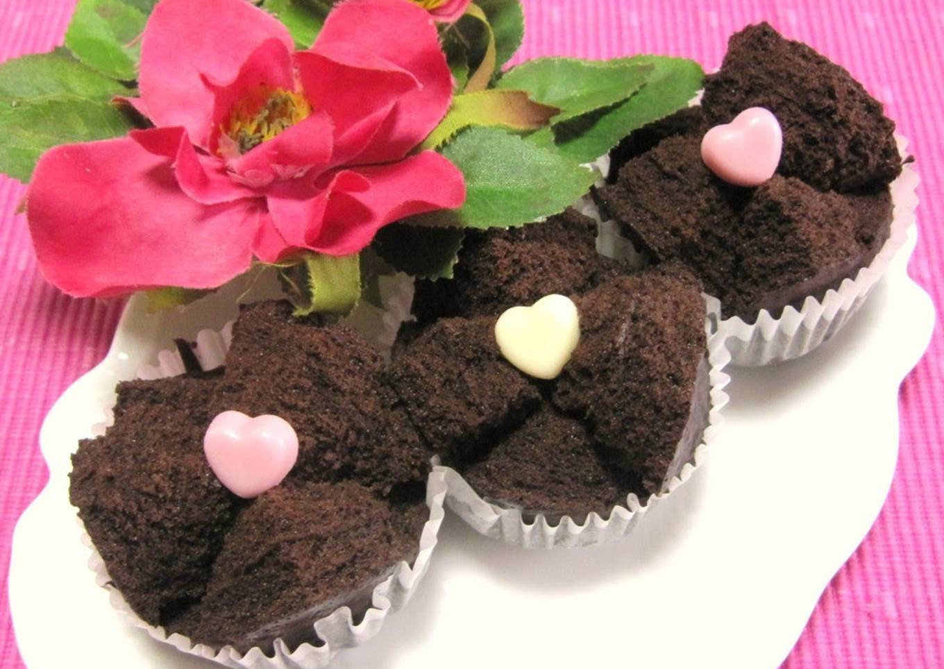Steamed Rice Flour Gateau au Chocolat for Valentine's Day