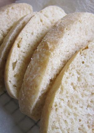 A picture of Italian Dinner Roll Ciabatta Made Using a Bread Starter.