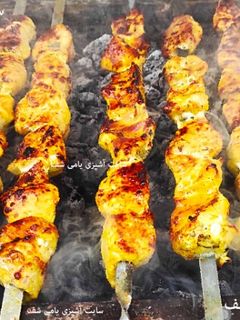 عکسی از دستور جوجه کباب زعفرانی با ماست