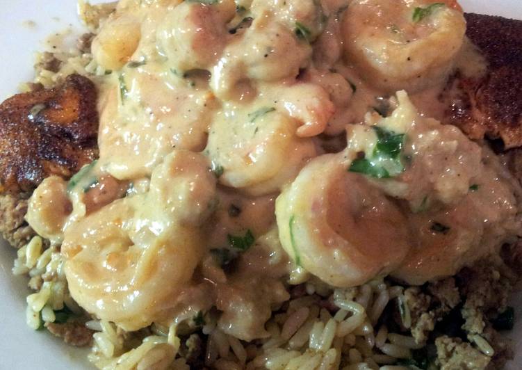 Recipe of Ultimate Cajun Blackened Salmon Seafood Cream sauce