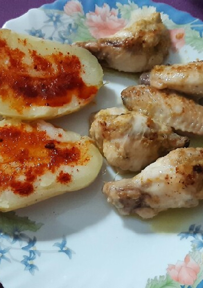Una foto de Alitas de pollo con mostaza