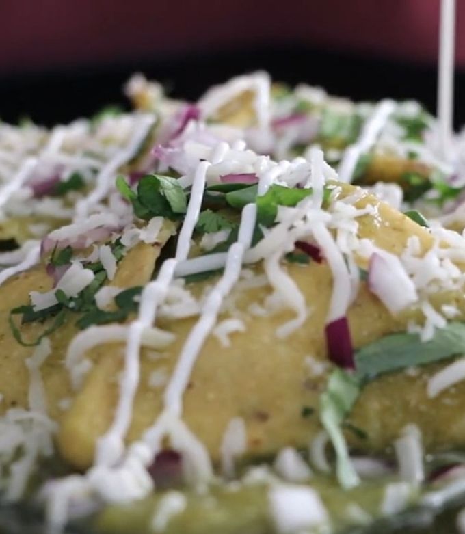 Una foto de Chilaquiles verdes