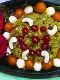 Sizzling dudhi halwa with mini gulab jamun and rasgulla