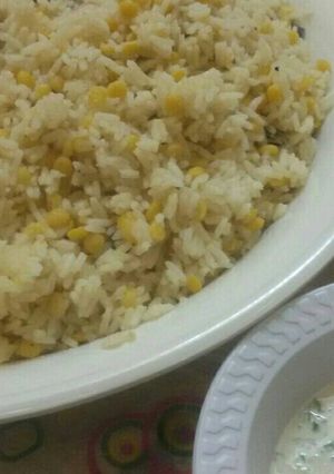صورة لوصفة أرز بالحمص 🍽
