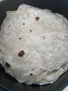 รูปของ วิธีทำ Wrap, tortillas แผ่นแป้งตอติญ่า ทำเอง ไม่ใส่ยีสต์ ไม่ใส่ผงฟู