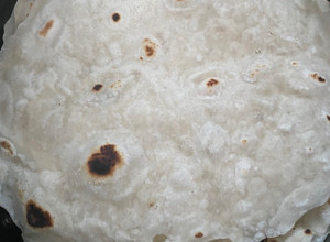 รูปของ วิธีทำ Wrap, tortillas แผ่นแป้งตอติญ่า ทำเอง ไม่ใส่ยีสต์ ไม่ใส่ผงฟู