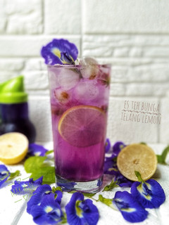 Foto resep Es teh bunga telang lemon