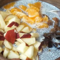 A picture of Chia seed fruits pudding.