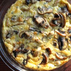 A picture of Savoury Clafoutis with Mushrooms.