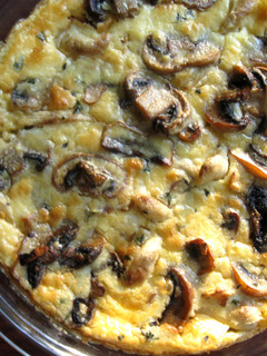A picture of Savoury Clafoutis with Mushrooms.