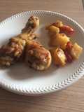 Pollo al forno con patate e peperoni