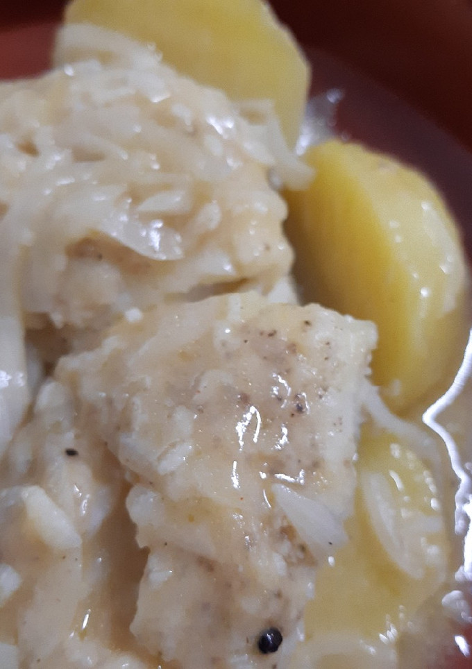 Una foto de Bacalao con papas