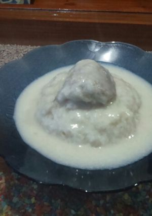 Foto resep Ketan kukus saus durian