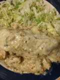 Chicken Enchiladas (white sauce)