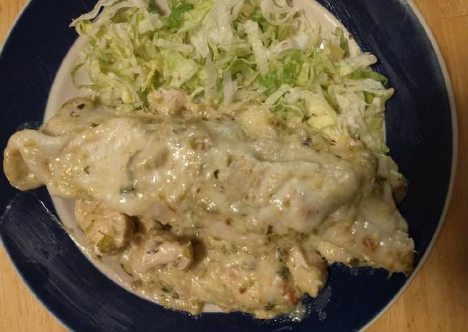 Recipe of Speedy Chicken Enchiladas (white sauce)