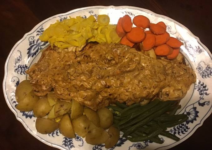 California Farm Vegan Sauerbraten Eggplant Dinner