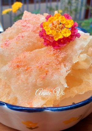 Hình của món Bánh phở chiên giòn rắc phô mai.