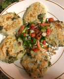 Arepas de yuca con brócoli