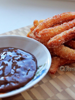 Foto resep Mini Churros with Chocolate Dipping Sauce