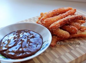 Foto resep Mini Churros with Chocolate Dipping Sauce