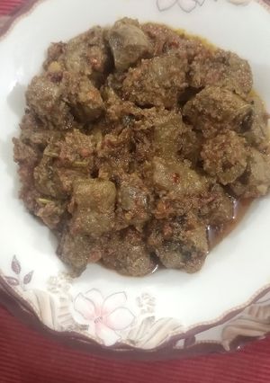 A picture of Dhaba kaleji fry.