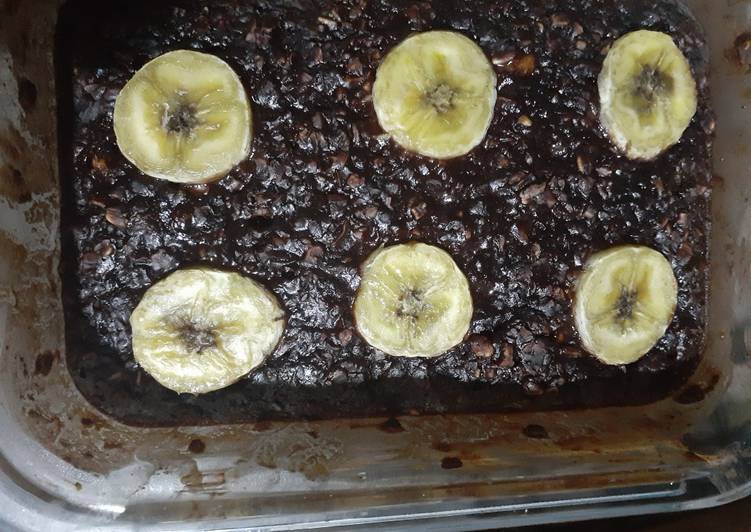 Chocolate banana baked oats Chocolate banana baked oats