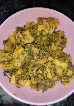 मेथी की भुर्जी (methi ki bhurji recipe in Hindi) रेसिपी मुख्य फोटो