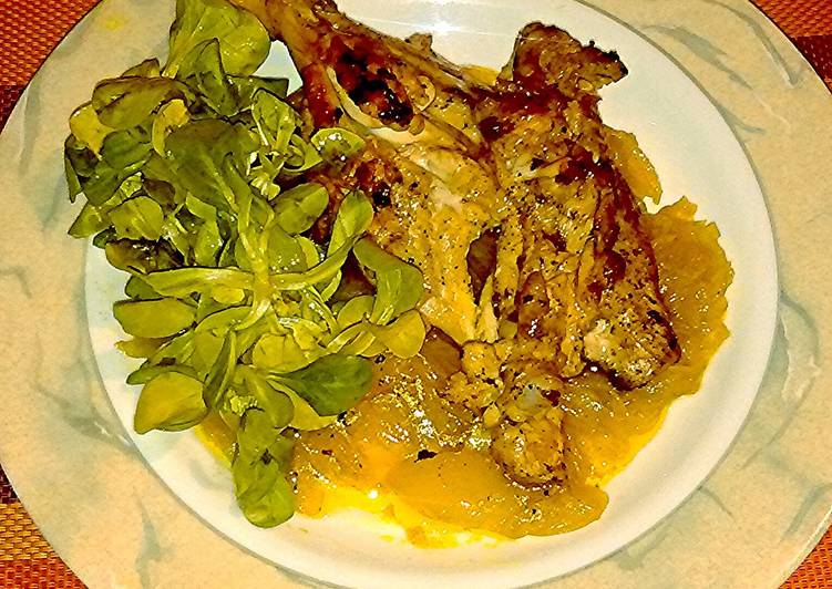 Recipe of Quick Whole chicken legs with curry onions.