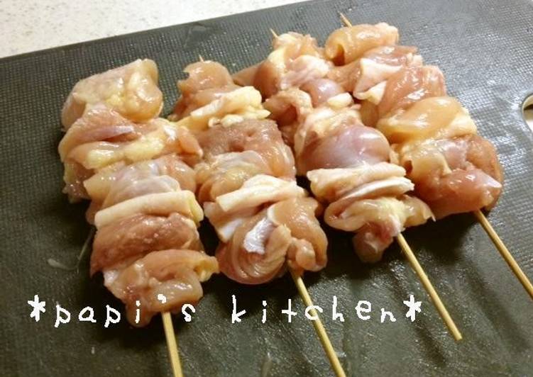 Steps to Prepare Speedy The Secret of a Yakitori Shop&#39;s Delicious Chicken Kabobs