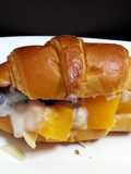 Peach Parfait On Croissant Breakfast
