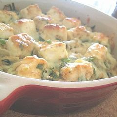 A picture of Spinach and Tofu Onion-Miso Gratin.