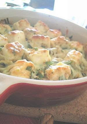 A picture of Spinach and Tofu Onion-Miso Gratin.
