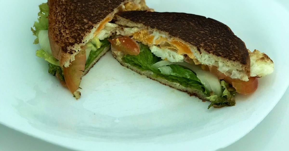 Sándwich fit de huevo y vegetales Receta de genesisworkout- Cookpad