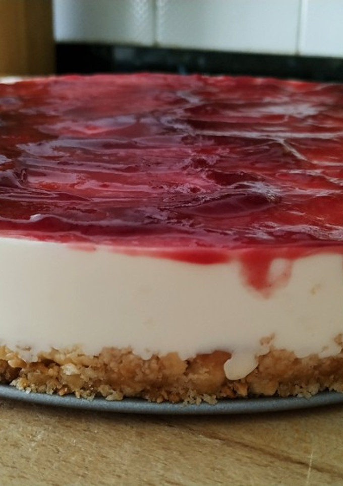 Una foto de Tarta de queso con mermelada de frutos del bosque